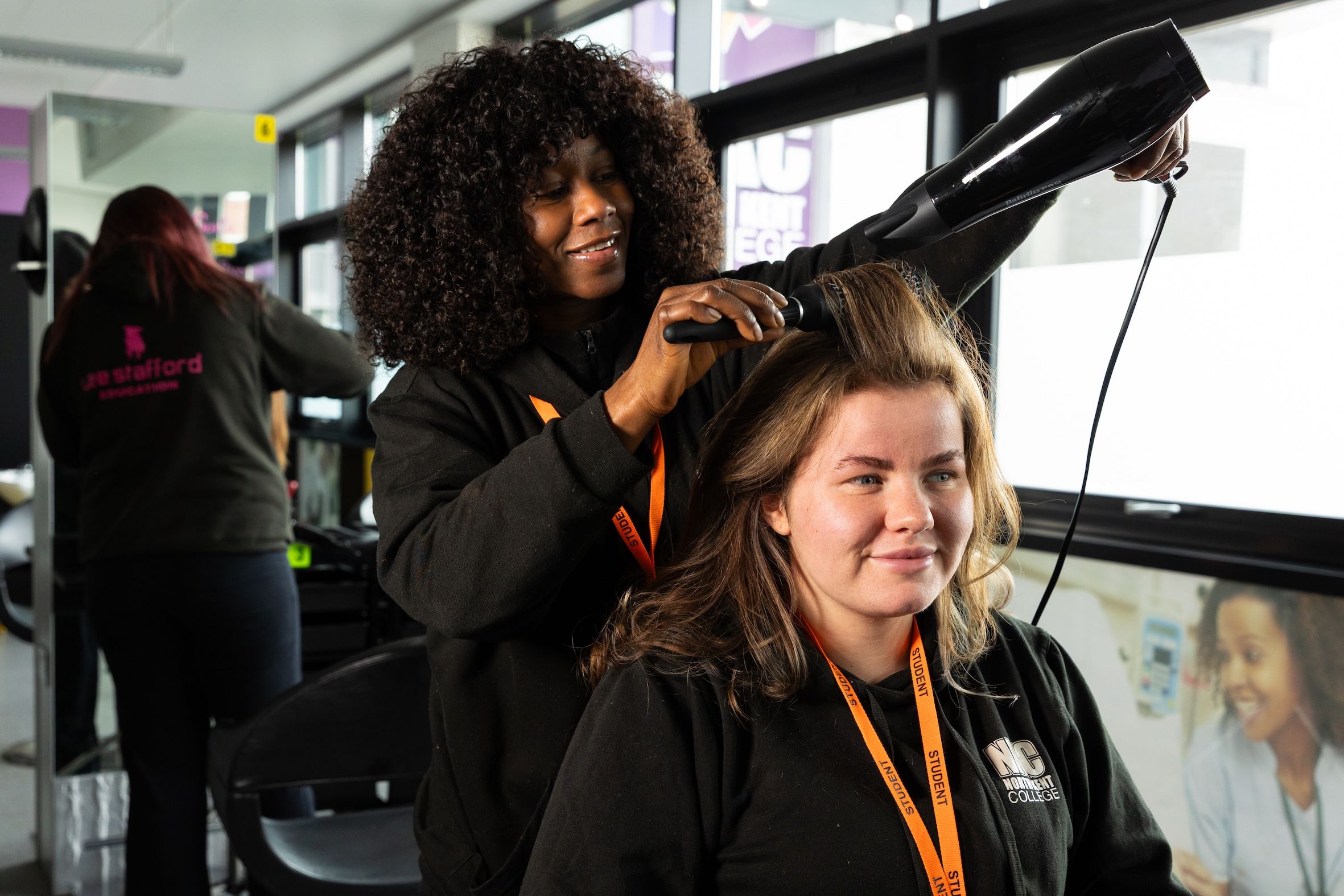 Students Styling hair