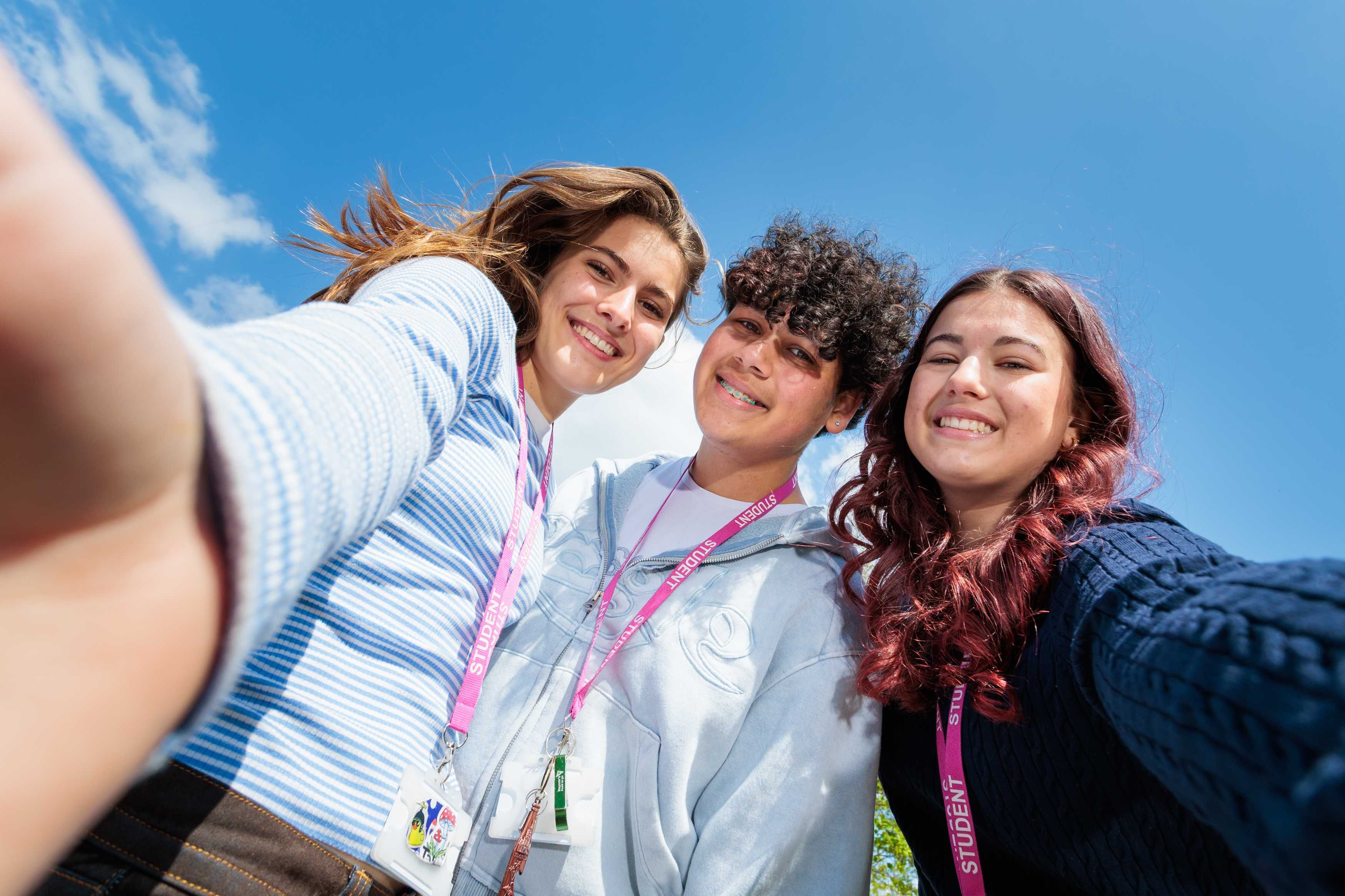 dartford college landscape 3 students taking selfie 2026 03